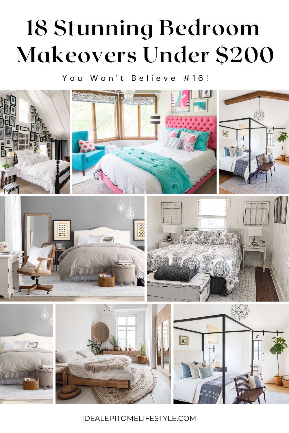 18 Stunning Bedroom Makeovers Under $200